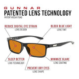 Blue Light Blocking Glasses for Computer, Sleep & Energy | Vertex/Onyx by Gunnar | Patented 98% Blue Light Protection, 100% UV Light, Anti-Reflective to Protect & Reduce Eye Strain & Dryness