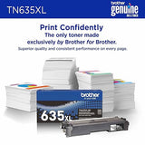 Brother Genuine TN635XLBK High Yield Black Toner Cartridge, 1 Pack