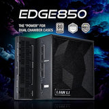 Lian Li Edge Series-850W Full Modular Power Supply-80 PLUS Platinum-ATX 3.0, 3.1-PCIE 5.1-L-Shape Design for Dual Chamber Case-120mm FDB Fan-Supports up to 4X USB Devices-Black (EG0850BE.US) 850W Platinum ATX Black