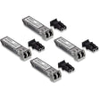 TRENDnet SFP Multi-Mode LC Module 4-Pack, TEG-MGBSX/4, Transmission Up to 550m (1804 Ft), Mini-GBIC, Hot Pluggable, IEEE 802.3z Gigabit Ethernet, Supports Up to 1.25 Gbps, Lifetime Protection 4 Pack