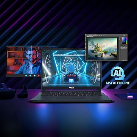 MSI Stealth 14 AI Studio A1VGG-040CA 14 OLED 120Hz Ultra Thin and Light Gaming Laptop, Intel Core Ultra9-185H, RTX 4070, 32GB DDR5, 1TB NVMe SSD, Windows 11 Home