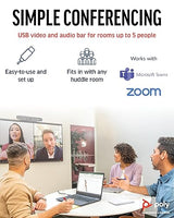Poly (Plantronics + Polycom) Studio R30 4K Video Conference System (Plantronics) - Camera, Mic, Presenter Tracking, NoiseBlockAI, Framing Plug & Play Works w/Teams, Zoom More, Black USB Video Bar Small Room