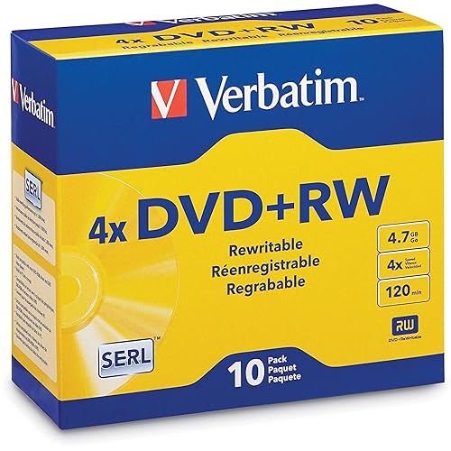 Verbatim DVD+RW Rewritable Disc 4.7 GB 4x Slim Jewel Case S