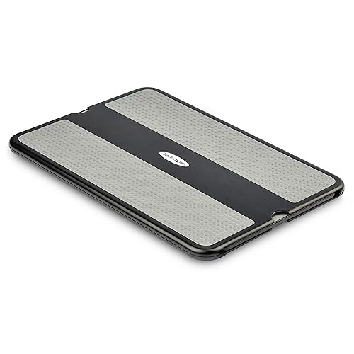 StarTech.com Lap Desk - for 13" / 15" Laptops - Portable Notebook Lap Pad - Retractable Mouse Pad - Anti-Slip Heat-Guard Surface (NTBKPAD) Black, Gray