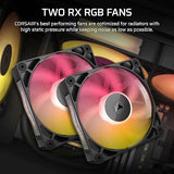 Corsair iCUE Link Titan 240 RX RGB Liquid CPU Cooler – 240mm AIO – 2X RX120 RGB Fans Included – Fits Intel LGA 1851/1700, AMD AM5/AM4 – iCUE Link System Hub Included – Black Black 240mm AIO