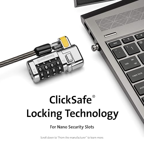 Kensington ClickSafe® Combination Laptop Lock for Nano Security Slot (K68103WW)