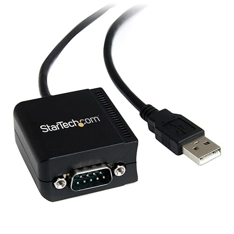 StarTech.com USB to Serial Adapter - Optical Isolation - USB Powered - FTDI USB to Serial Adapter - USB to RS232 Adapter Cable (ICUSB2321FIS),Black 921.6 Kbps / Optical Isolation Optical Isolation Adapter