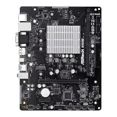 ASRock N100M Micro ATX (280) Motherboards - Intel, 1 DDR4 DIMM, 2 SATA3, 1 M.2