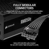 CORSAIR RM850e (2025) Fully Modular Low-Noise ATX Power Supply with 12V-2x6 Cable – ATX 3.1 & PCIe 5.1 Compliant, Cybenetics Gold Efficiency, 105°C-Rated Capacitors, Modern Standby Mode – Black RMe (2025) 850 Watts Black