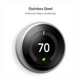 Google Nest Learning Thermostat - Programmable Smart Thermostat for Home - 3rd Generation Nest Thermostat - Compatible with Alexa - Stainless Steel Stainless Steel Stainless Steel