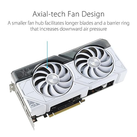 ASUS Dual GeForce RTX™ 4070 Super White OC Edition (PCIe 4.0, 12GB GDDR6X, DLSS 3, HDMI 2.1a, DisplayPort 1.4a, 2.56-Slot Design, Axial-tech Fan Design, Auto-Extreme Technology, and More)