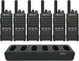 Cobra PX650 BCH6 - Professional/Business Walkie Talkies - Rechargeable, 300,000 sq. ft/25 Floor Range, Dust Protected and Splashproof (IP54 rating), Two-Way Radio Set (6-Pack)