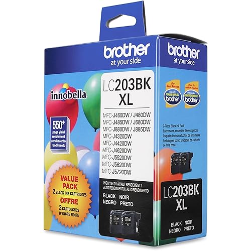 Brother Genuine High Yield Black Ink Cartridge (LC2032PKS)