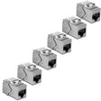 TRENDnet Cat6A RJ45 Keystone Inline Coupler Keystone Jack, 6-Pack, TC-KC06C6A, Keystone Jack Female to Female for Wall Plates & Blank Shielded Keystone Patch Panels, Ethernet Extender Adapter, Silver