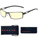 GUNNAR Optiks G0005-C001 SheaDog Full Rim Ergonomic Computer Glasses with Amber Lens Tint, Onyx Frame Finish