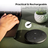 MP Mobile Pixels Bluetooth Conference Speakers with 4 Microphone, 13ft Omnidirectional Voice Pickup, USB-C Plug&Play,Noise Reduction, Compatible with Zoom/Teams/Skype/Google Meet