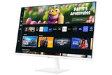 SAMSUNG 32 M50C Series FHD Smart Monitor w/Streaming-TV, 4ms, 60Hz, HDMI, HDR10, Watch Netflix, YouTube and More, IoT Hub, Mobile Connectivity, LS32CM501ENXZA, White White 32-inch M50C (2023 Refresh) IOT Hub, GameHome + Health Monitoring