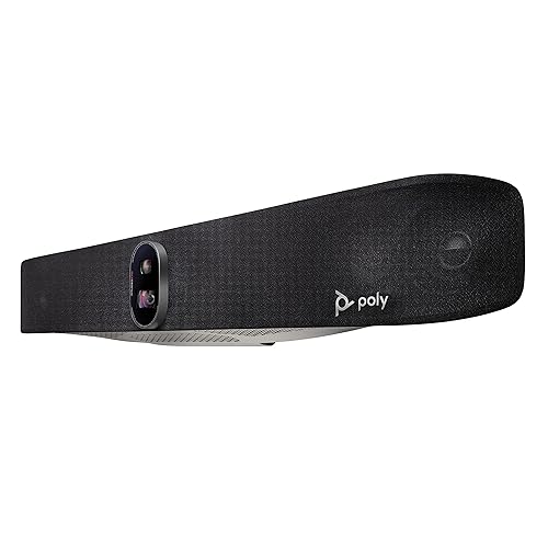 Poly - Studio X70 Video Bar for Large Conference Rooms Poly (Plantronics + Polycom) - Premium 4K Audio & Video Conferencing Solution - Camera, Speakers, & Microphones - Works w/Teams, Zoom (Certified)