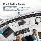 SIIG Triple 4K Video Docking Station with USB-C DP Alt Mode, Thunderbolt 3, DisplayLink Certified, Compatible with USB-A, USB-C, Supports 5K/4K/1080p Displays, Black