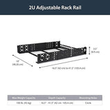 StarTech.com 2U Universal Rack Mount Rails - for 19in Server Rack Enclosure or Cabinet - Adjustable A/V Rack Rails (UNIRAILS2U) Rack Rails 2U | 100 lbs