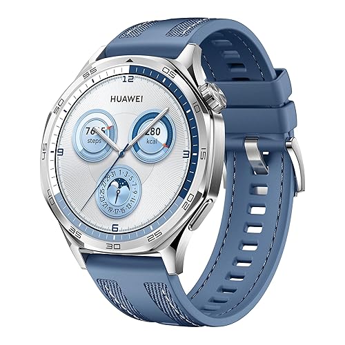 HUAWEI Watch GT 5 46mm Smartwatch, up to 14 Days Battery Life, All New Running and Cycling Sports Smart Watch, Sharp Edged Design, Blue. Buy one and get a Free FreeBuds SE2, While Supplies Last. GT5 46mm Blue