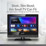 Supersonic SC-1520VTV 15.6 inch Smart AC/DC LED TV, Powered by VIDAA, 1080p, WiFi, Built-in Speakers, USB, 3X HDMI ARC, For Kitchen, RV, Boat, Truck, Playroom, Room, Remote, DC Car Cord INCLUDED-Black SC-1520VTV-15 Smart TV BLK