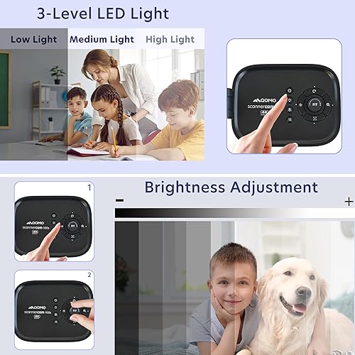 QOMO QPC100S 4K USB 13MP Portable Document Camera, with Mic, LED Light,Auto Focus, HDMI/USB Plug and Play, Compatible with Mac OS, Windows, Chromebook Compatible for Live Demo and Document Scanning