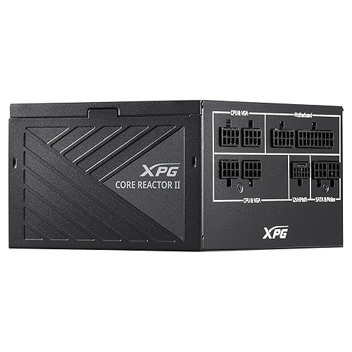 XPG Core Reactor II Modular PSU: ATX3.0-80 Plus Gold - ATX - Fully Modular Power Supply - 10 Year Warranty - 750 Watt(COREREACTORII750G-BKCUS) ATX3.0 750W