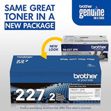 Brother Genuine TN227 2pk High-Yield Black Toner Cartridge Multipack TN2272PK Toner