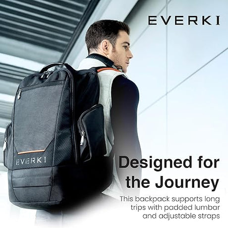 EVERKI ContemPRO 117 Large Spacious 18.4-Inch Gaming or Workstation Laptop Backpack with Rain Cover (EKP117B) , Black
