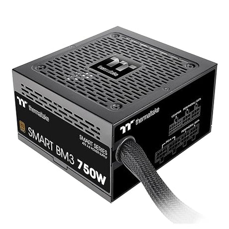 Thermaltake Smart BM3 750W 80Plus Bronze ATX 3.0 & PCIE 5.0 Ready Semi-Modular Power Supply; 105°C/221°F Japanese Capacitor; 5 Year Warranty; PS-SPD-0750MNFABU-3