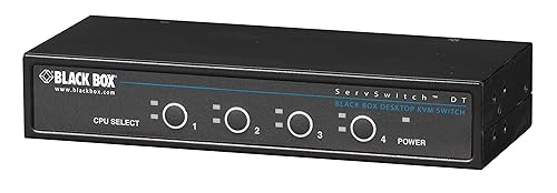 Black Box KVM Switch 4PT Single-Monitor, VGA, PS/2, Desktop, Cables Incl