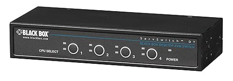 Black Box KVM Switch 4PT Single-Monitor, VGA, PS/2, Desktop, Cables Incl