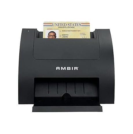Ambir Card Scanner PS670ST-AS High Speed Single Sided Vertical USB Powered Card Scanner for Windows PC