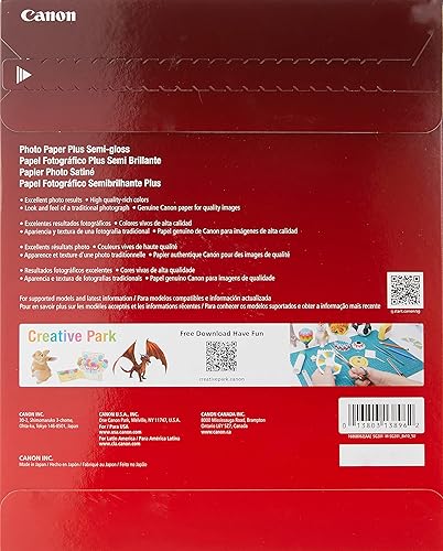 Canon Photo Paper Plus Semi-Gloss 8 x 10 (50 Sheets) (SG-201 8X10)