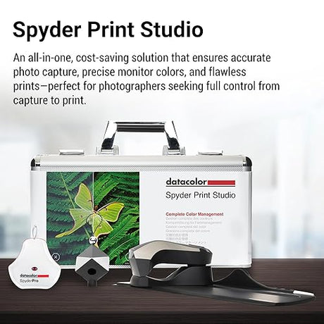 Datacolor Spyder Print Studio Kit, 2024 Version - SpyderPro Monitor Calibration Tool, Spyder Print and Spyder Cube - Colour Management Toolkit for Photographers