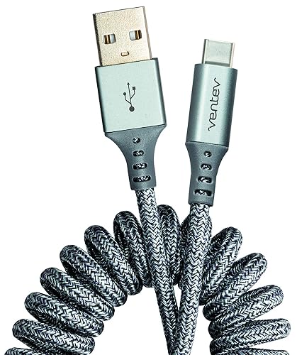 Ventev 203993 Helix USB-C Cable 14 inch Grey