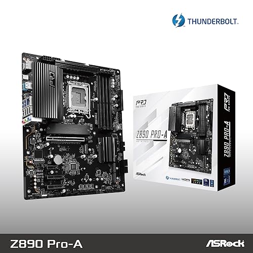 ASRock Z890 Pro-A Motherboard Intel Core Ultra LGA1851 RL-ILM DDR5 8666 MHz 256 GB ATX Motherboard PCIe 5.0