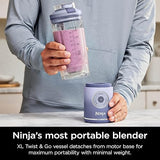 Ninja Blender, Blast Max, Cordless, Personal Blender for Smoothies, Frozen Drinks, Ice Crush, 22 oz. Removable Vessel, Leakproof Lid, BPA-Free, Dishwasher Safe, Auto-iQ Technology, Lavender, BC251CLD