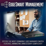 TRENDnet 18-Port Gigabit EdgeSmart PoE+ Switch, TPE TG182ES, 240W PoE Power Budget, 16 x Gigabit PoE+ Ports, 2 x Gigabit SFP Ports, Managed Network Ethernet Switch, Lifetime Protection, Black