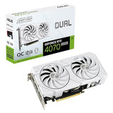 ASUS Dual GeForce RTX™ 4070 Super EVO White OC Edition (PCIe 4.0, 12GB GDDR6X, DLSS 3, HDMI 2.1a, DisplayPort 1.4a, 2.5-Slot Design, Axial-tech Fan Design, Dual BIOS)