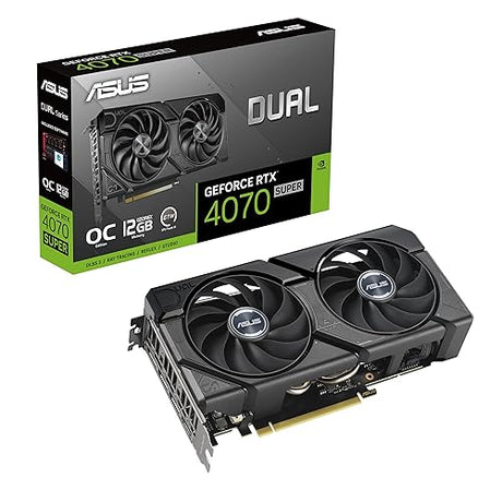 ASUS Dual GeForce RTX™ 4070 EVO OC Edition 12GB GDDR6X is Designed for Broad Compatibility, with a 2.5-Slot Design, Axial-tech Fan Design, 0dB Technology, Auto-Extreme Technology, and More