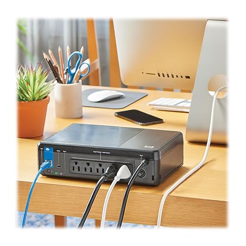 Tripp Lite Cloud-Connected 850VA UPS Battery Backup and Surge Protector, Remote Management & Monitoring, 450W, 5 Outlets, Computer UPS, Wall Mount Option, 5ft Cord, 3-Year Warranty (BC850RNC)