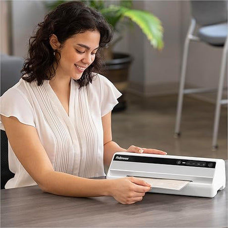 Fellowes Saturn 95 Thermal and Cold Laminator Machine with 10-Sheet Starter Kit, 9.5 inch, Easy and Fast Warm-Up, Jam-Free Design 9.5 Inch Starter Kit