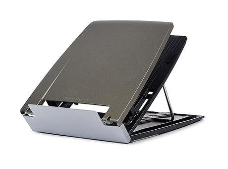 BakkerElkhuizen Ergo-Q 330 Portable Lightweight Laptop Riser with Document Holder and 6 Height Settings