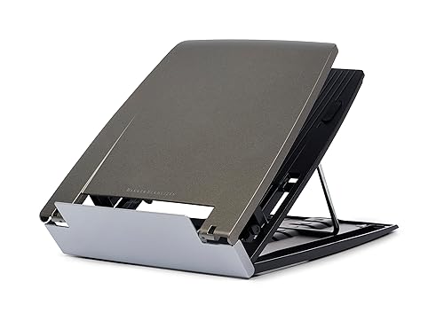 BakkerElkhuizen Ergo-Q 330 Portable Lightweight Laptop Riser with Document Holder and 6 Height Settings