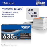 Brother Genuine TN635XLBK High Yield Black Toner Cartridge, 1 Pack