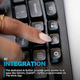 JLab Flow Keyboard & Ambidextrous Mouse Ergonomic Wireless Bundle, Bluetooth or USB-C Dongle, AI Integration, Smart Media Knob, Customize with The JLab App for The Ultimate Home or Work Setup