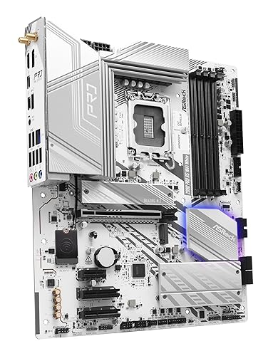 ASRock Z890 Pro RS WiFi 6E White Intel Core Ultra LGA1851 RL-ILM DDR5 8666 MHz 256 GB ATX Motherboard M.2