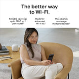 Google Nest WiFi Pro- Wi-Fi 6E, Reliable Home Wi-Fi System with Fast Speed and Whole Home Coverage-Mesh Wi-Fi Router 4 Pack-Snow